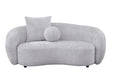 Mariano Furniture - Cozy Teddy Fabric Sofa & Loveseat in Light Gray - BQ-S91-SL - GreatFurnitureDeal