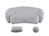 Mariano Furniture - Cozy Teddy Fabric Sofa & Loveseat in Light Gray - BQ-S91-SL - GreatFurnitureDeal