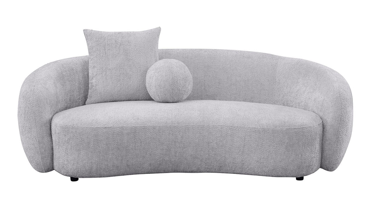 Mariano Furniture - Cozy Teddy Fabric Sofa in Light Gray - BQ-S91-S - GreatFurnitureDeal