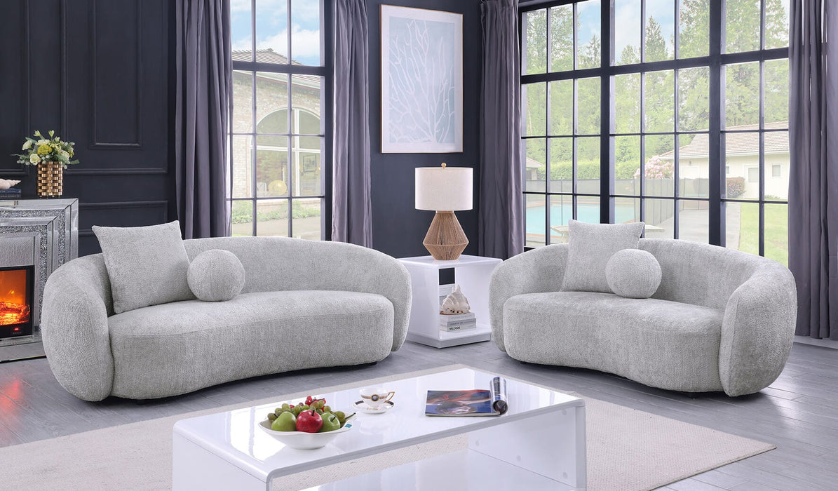 Mariano Furniture - Cozy Teddy Fabric Sofa in Light Gray - BQ-S91-S - GreatFurnitureDeal