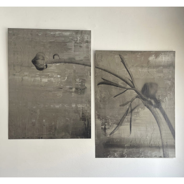 GJ Styles - Stevi Michner Art — Bud on Concrete (Pair) - SA01 - GreatFurnitureDeal