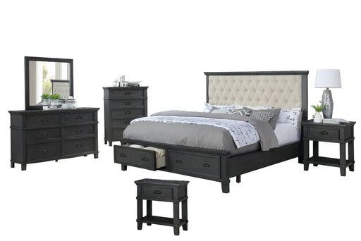 Mariano Furniture - Sandy 6 Piece California King Bedroom Set in Cappuccino - BQ-SAN-CK4NC - GreatFurnitureDeal