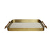 Worlds Away - Saratoga Antique Brass Frame Tray W Inset Horn Pattern - SARATOGA BR - GreatFurnitureDeal