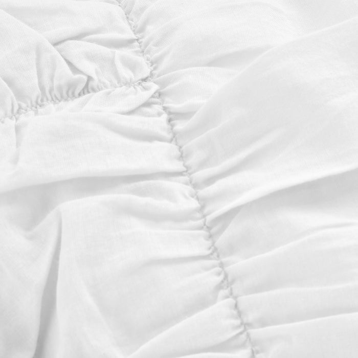 AICO Furniture - Savanna Queen Comforter Set"White - BCS-QS05-SAVNA-WHT - GreatFurnitureDeal