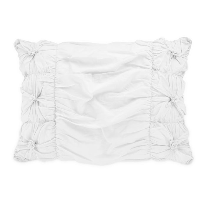 AICO Furniture - Savanna 6 Piece King Comforter Set"White - BCS-KS06-SAVNA-WHT - GreatFurnitureDeal