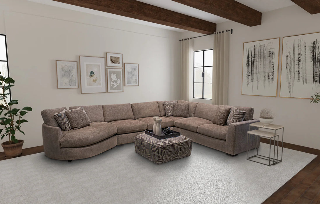 Parker Living - The Bump 4 Piece Sectional Sofa in Alistair Fossil - SBMP-PACK4A-ALFS - GreatFurnitureDeal