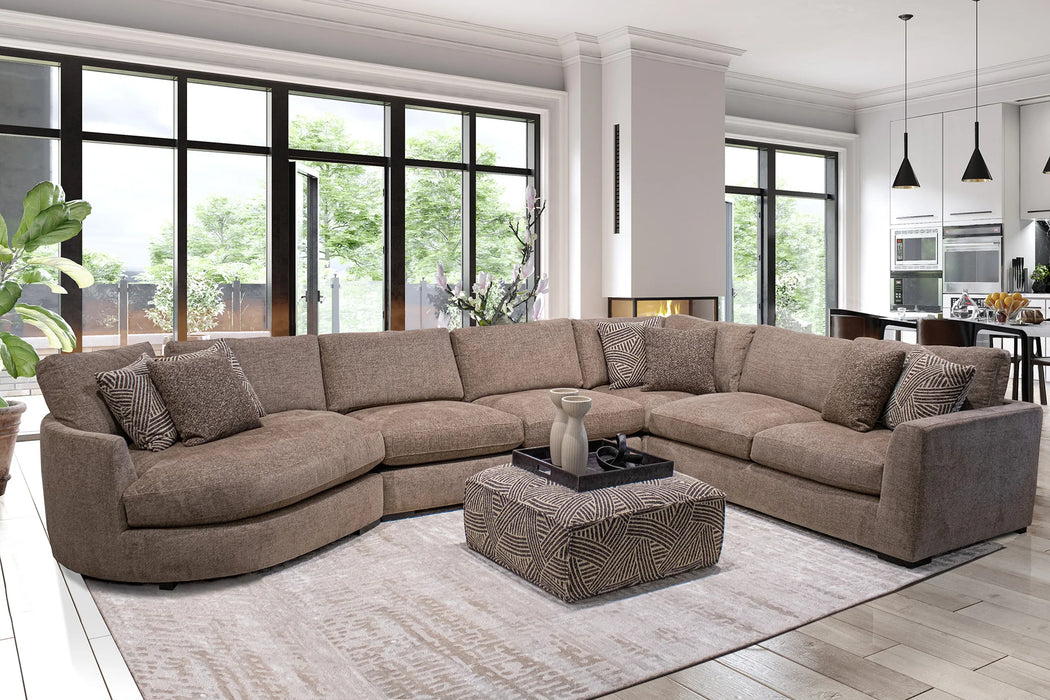 Parker Living - The Bump 4 Piece Sectional Sofa in Alistair Fossil - SBMP-PACK4A-ALFS - GreatFurnitureDeal