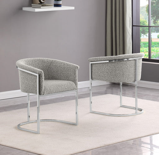 Mariano Furniture - Boucle Fabric Side Chair in Rich Gray (Set of 2) - BQ-SC010 - GreatFurnitureDeal