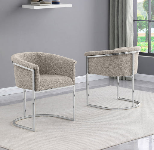 Mariano Furniture - Boucle Fabric Side Chair in Gray (Set of 2) - BQ-SC011 - GreatFurnitureDeal