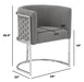 Mariano Furniture - Teddy Fabric Side Chair with Chrome in Dark Gray (Set of 2)- BQ-SC030 - GreatFurnitureDeal