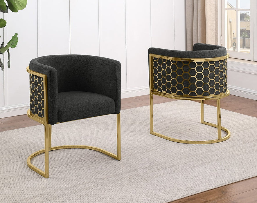 Mariano Furniture - Teddy Fabric Side Chair in Black (Set of 2)- BQ-SC036 - GreatFurnitureDeal