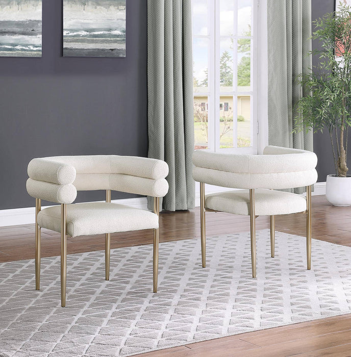 Mariano Furniture - Teddy Fur Arm Chair in Beige (Set of 2) - BQ-SC06 - GreatFurnitureDeal