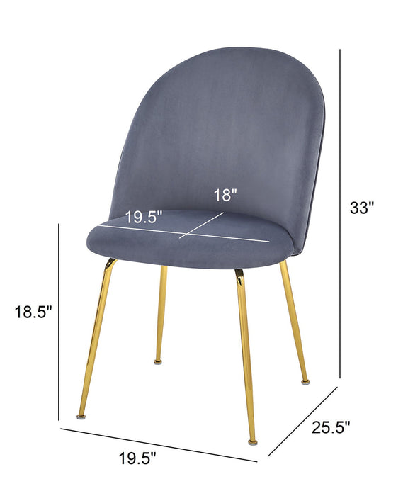 Mariano Furniture - SC148 - 5 Piece Dining Set in Dark Gray/Gold - BQ-D63-4SC148 - GreatFurnitureDeal