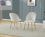 Mariano Furniture - D242 - 5 Piece Dining Set in Cream/Gold - BQ-D242-4SC149 - GreatFurnitureDeal