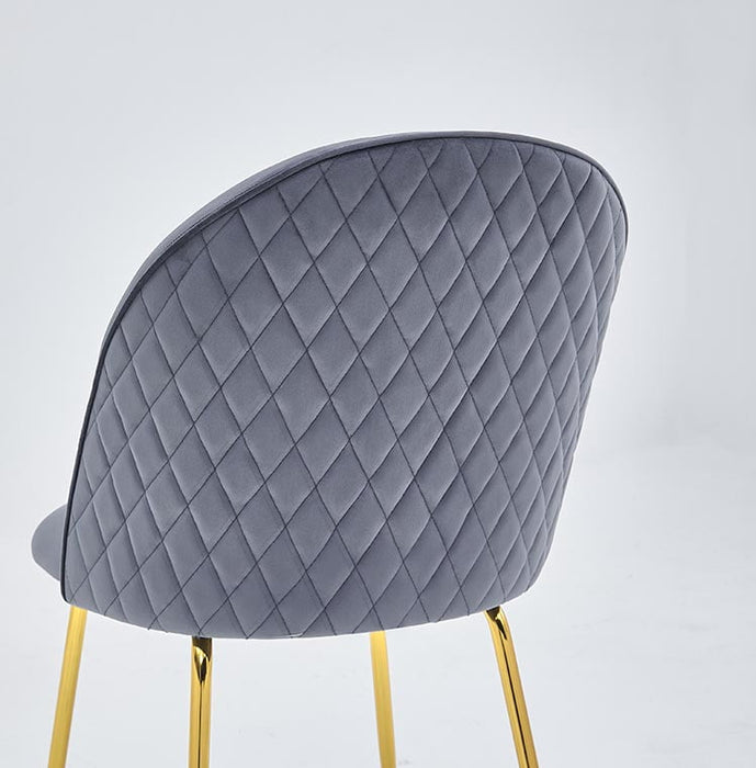 Mariano Furniture - Quilt Back Side Chair in Dark Gray (Set of 2) - BQ-SC148 - GreatFurnitureDeal