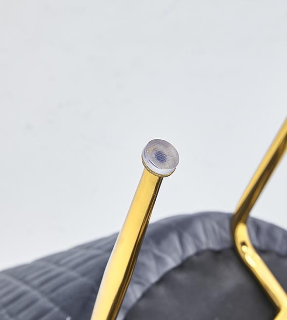 Mariano Furniture - D242 - 5 Piece Dining Set in Dark Gray/Gold - BQ-D242-4SC148 - GreatFurnitureDeal