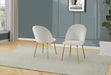 Mariano Furniture - SC148 - 5 Piece Dining Set in Cream/Gold - BQ-D63-4SC149 - GreatFurnitureDeal