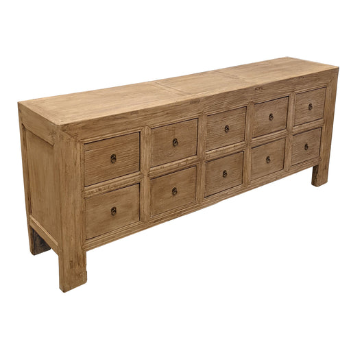 GJ Styles - Bleached Old Elm Cabinet W Ten Drawers - SC15 - GreatFurnitureDeal