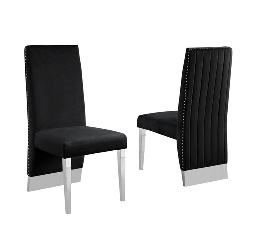 Mariano Furniture - Velvet Side Chair in Black (Set of 2) - BQ-SC166 - GreatFurnitureDeal