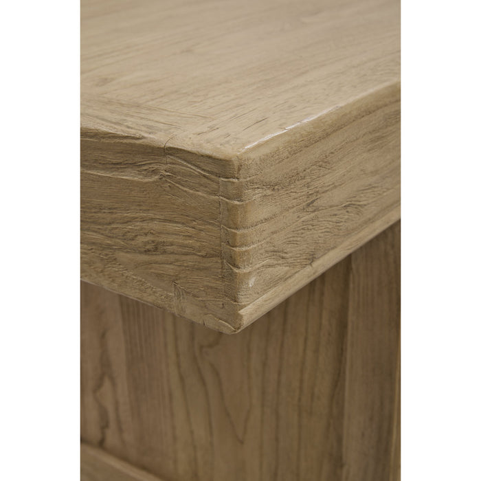 GJ Styles - Bleached Old Elm Console W/13 Drawers - SC18 - GreatFurnitureDeal