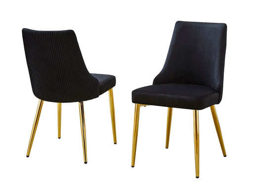 Mariano Furniture - 5 Piece Marble Wrap Dining Table Set in Black/Gold - BQ-D63-4SC261 - GreatFurnitureDeal