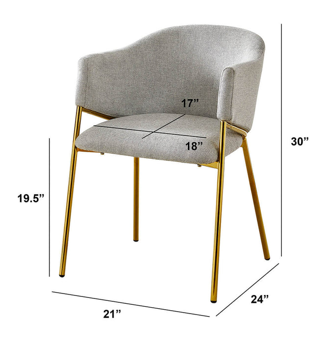 Mariano Furniture - 5 Piece Rectangular Dining Set in Gray/Gold - BQ-D61-4SC263 - GreatFurnitureDeal