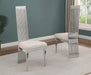 Mariano Furniture - Tall Slat Back Dining Side Chair in Silver (Set of 2) - BQ-SC278 - GreatFurnitureDeal