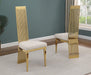Mariano Furniture - Tall Slat Back Dining Side Chair in Gold (Set of 2) - BQ-SC279 - GreatFurnitureDeal
