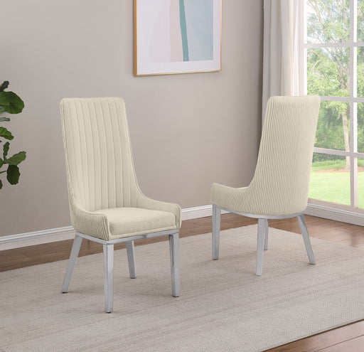 Mariano Furniture - Teddy Fabric Side Chair in Cream (Set of 2)- BQ-SC293 - GreatFurnitureDeal