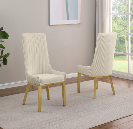 Mariano Furniture - Teddy Fabric Side Chair in Cream (Set of 2)- BQ-SC297 - GreatFurnitureDeal