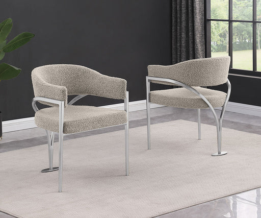 Mariano Furniture - Boucle Fabric Side Chair in Gray (Set of 2) - BQ-SC301 - GreatFurnitureDeal