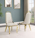 Mariano Furniture - Velvet Side Chair in Cream (Set of 2) - BQ-SC317 - GreatFurnitureDeal