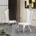 Mariano Furniture - 5 Piece Marble Dining Table Set in White - BQ-D14-4SC34 - GreatFurnitureDeal