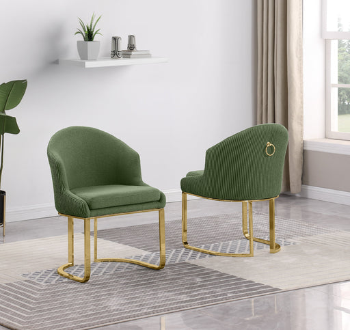 Mariano Furniture - Teddy Upholstered Side Chair in Green (Set of 2)- BQ-SC375 - GreatFurnitureDeal