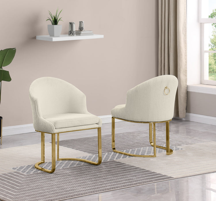 Mariano Furniture - Teddy Upholstered Side Chair in Cream (Set of 2)- BQ-SC377 - GreatFurnitureDeal