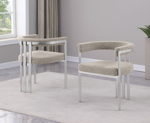 Mariano Furniture - Boucle Fabric Side Chair in Gray (Set of 2) - BQ-SC381 - GreatFurnitureDeal