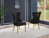 Mariano Furniture - Button Tufted Side Chair in Black/Gold (Set of 2) - BQ-SC406 - GreatFurnitureDeal