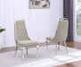 Mariano Furniture - Sleek Iron Framed Side Chair with Boucle Fabric in Silver (Set of 2) - BQ-SC411 - GreatFurnitureDeal