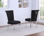 Mariano Furniture - Grid Tufted Side Chair in Black/Silver (Set of 2) - BQ-SC422 - GreatFurnitureDeal