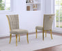 Mariano Furniture - Grid Tufted Side Chair in Gray/Gold (Set of 2) - BQ-SC425 - GreatFurnitureDeal