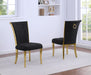 Mariano Furniture - Grid Tufted Side Chair in Black/Gold (Set of 2) - BQ-SC426 - GreatFurnitureDeal