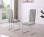 Mariano Furniture - Boucle Line Tufted Dining Chair in Rich Gray/Silver (Set of 2) - BQ-SC440 - GreatFurnitureDeal