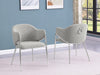Mariano Furniture - Teddy Boucle Fabric Side Chiar in Silver (Set of 2) - BQ-SC450 - GreatFurnitureDeal