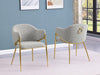 Mariano Furniture - Teddy Boucle Fabric Side Chiar in Gold (Set of 2) - BQ-SC454 - GreatFurnitureDeal