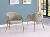 Mariano Furniture - Teddy Boucle Fabric Side Chiar in Gold (Set of 2) - BQ-SC455 - GreatFurnitureDeal