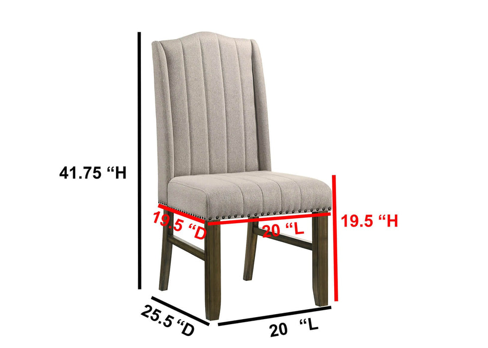 Mariano Furniture - Wood Dining Table Set in Antique Brown - BQ-D531-4SC531 - GreatFurnitureDeal