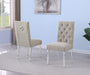 Mariano Furniture - Boucle Tufted Dining Chair in Gray/Silver(Set of 2) - BQ-SC571 - GreatFurnitureDeal