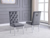 Mariano Furniture - Velvet Side Chair in Dark Gray (Set of 2) - BQ-SC70 - GreatFurnitureDeal