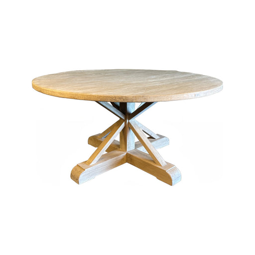 GJ Styles - Round Dining Table Bleached Elm - SC70 - GreatFurnitureDeal