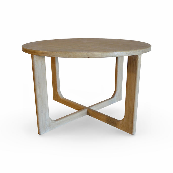 GJ Styles - Small Bleached Elm Dining Table W/Cross - SC71 - GreatFurnitureDeal